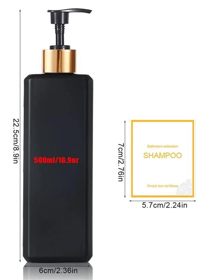 Shampoo 500ml - Black & Gold Bottle