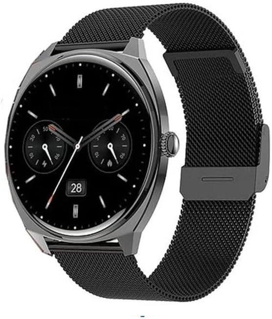 Round Smartwatch with Mesh Strap
