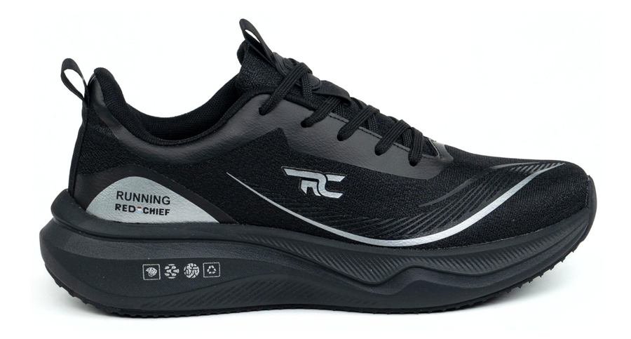 Men's Chunky Running Sneakers — Black