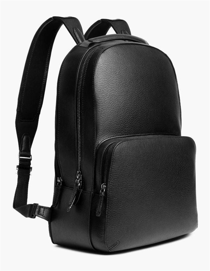Leather Backpack — Black