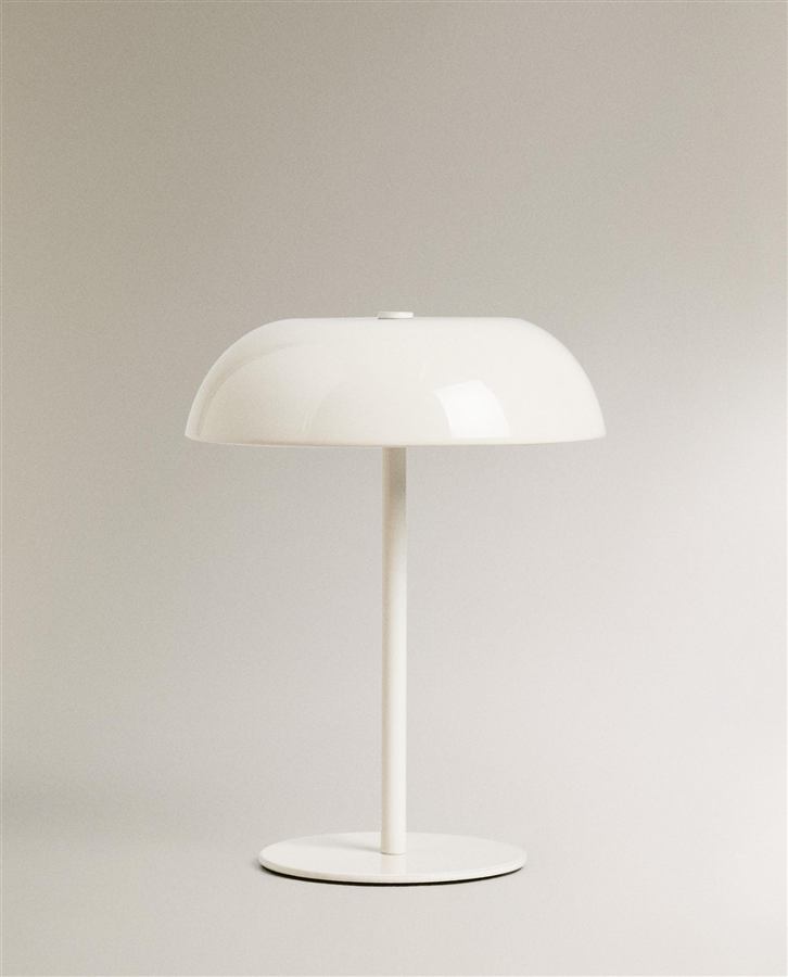 Modern Dome Table Lamp — White
