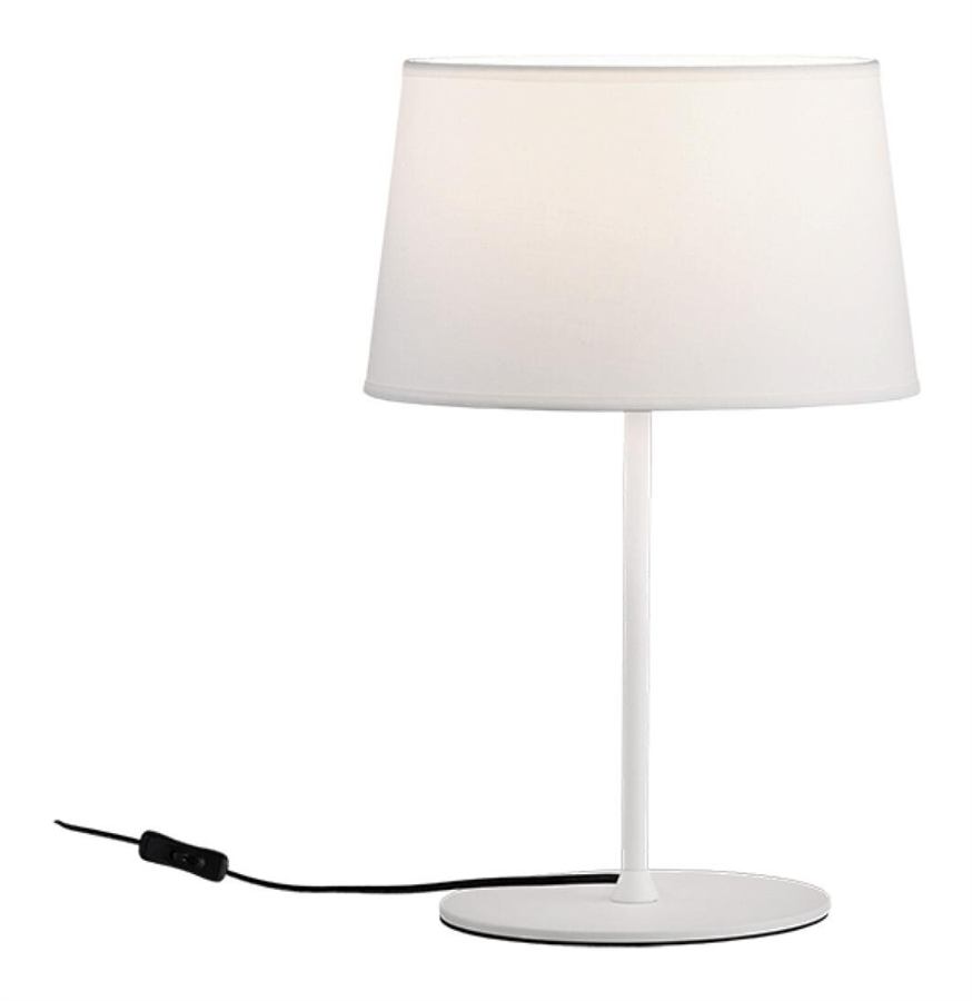 Tall Drum Shade Table Lamp — White